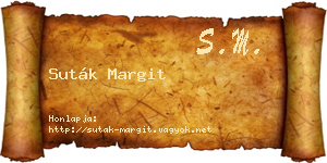 Suták Margit névjegykártya